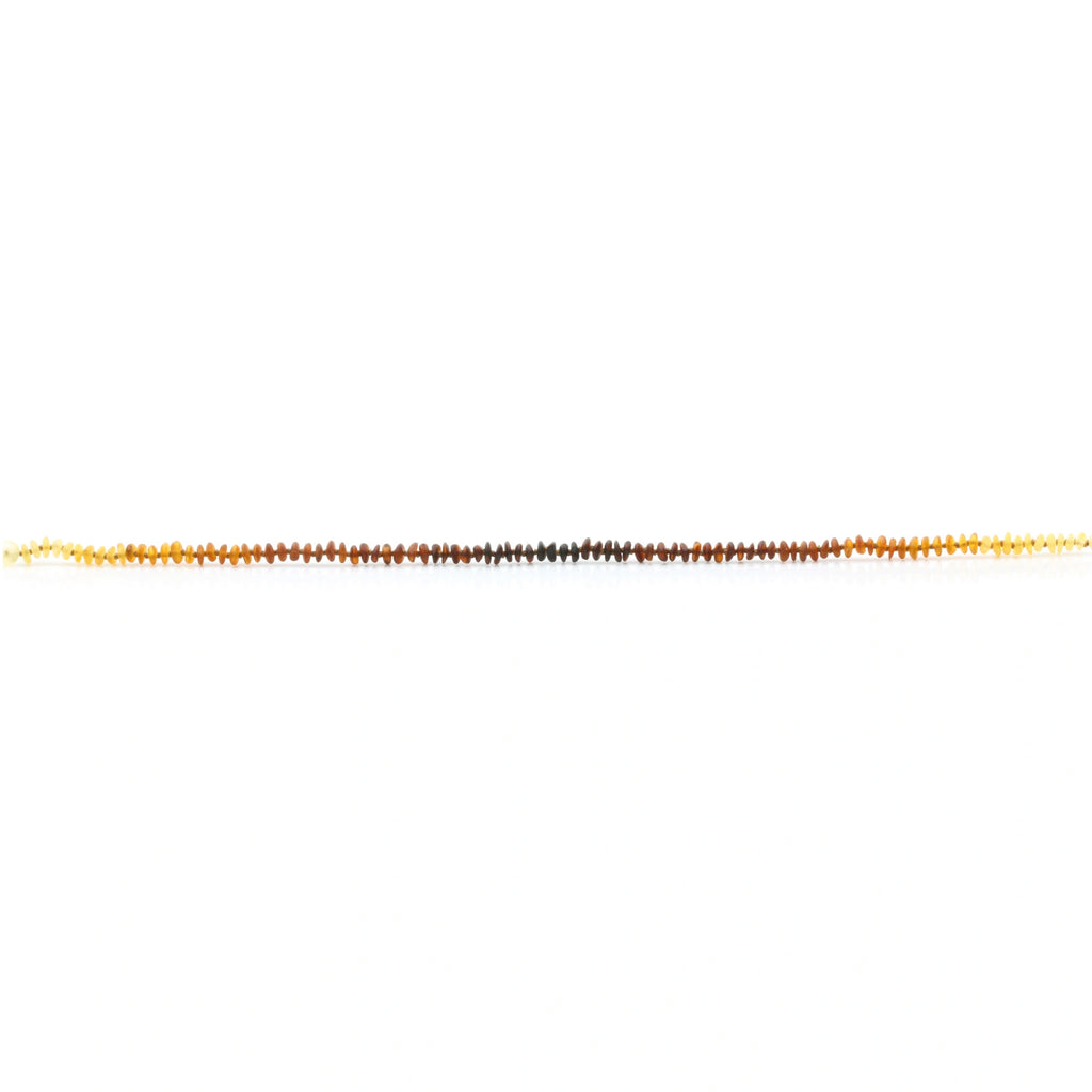 Adult Baltic Amber Necklace. Roundel Rainbow 5mm - RO70