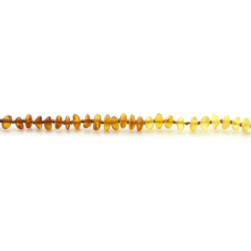 Adult Baltic Amber Necklace. Roundel Rainbow 5mm - RO81