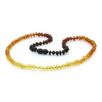Adult Baltic Amber Necklace. Roundel Rainbow 5mm - RO82