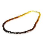 Adult Baltic Amber Necklace. Roundel Rainbow 5mm - RO65