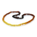Adult Baltic Amber Necklace. Roundel Rainbow 5mm - RO71