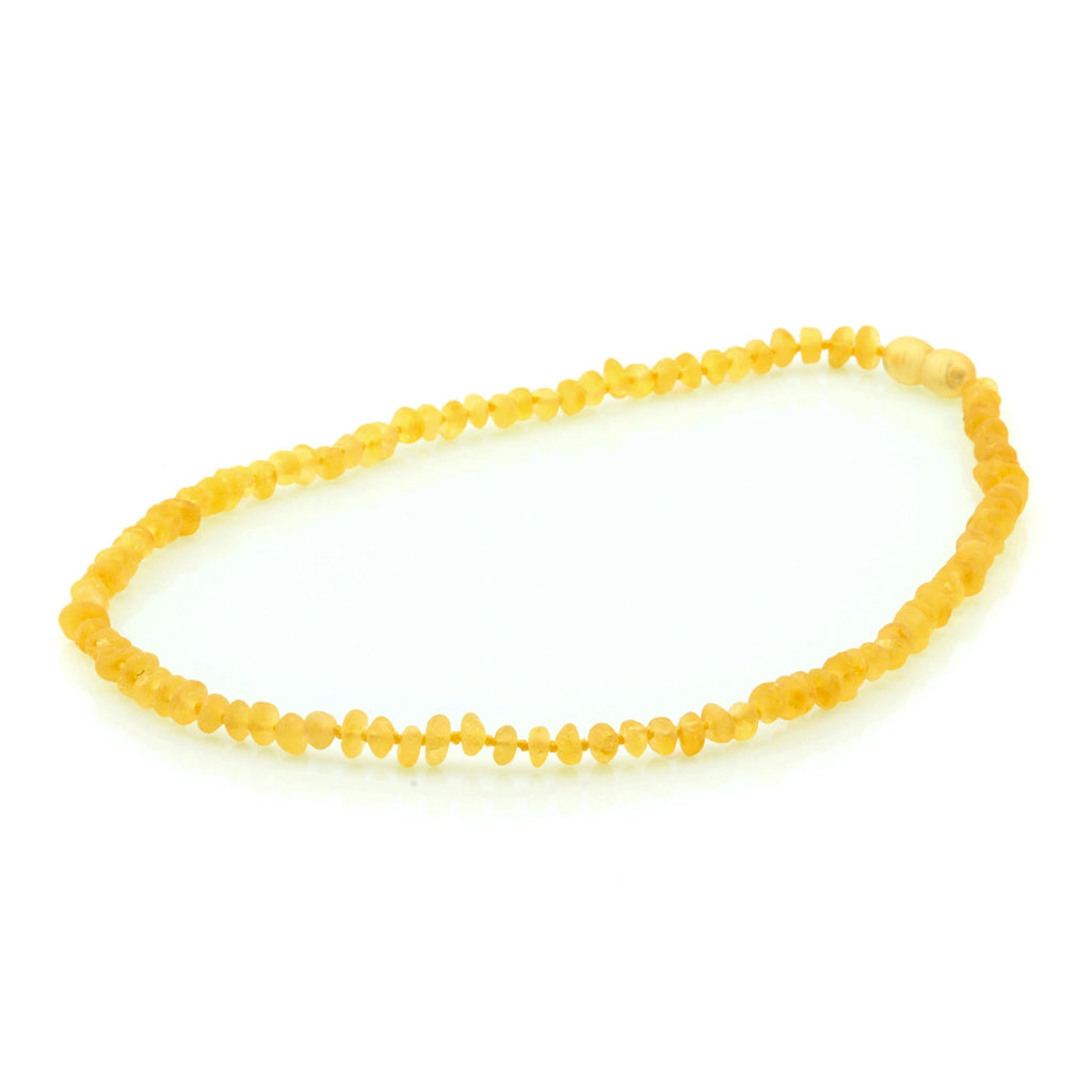 Adult Baltic Amber Necklace. Roundel Yellow 5mm - RO90