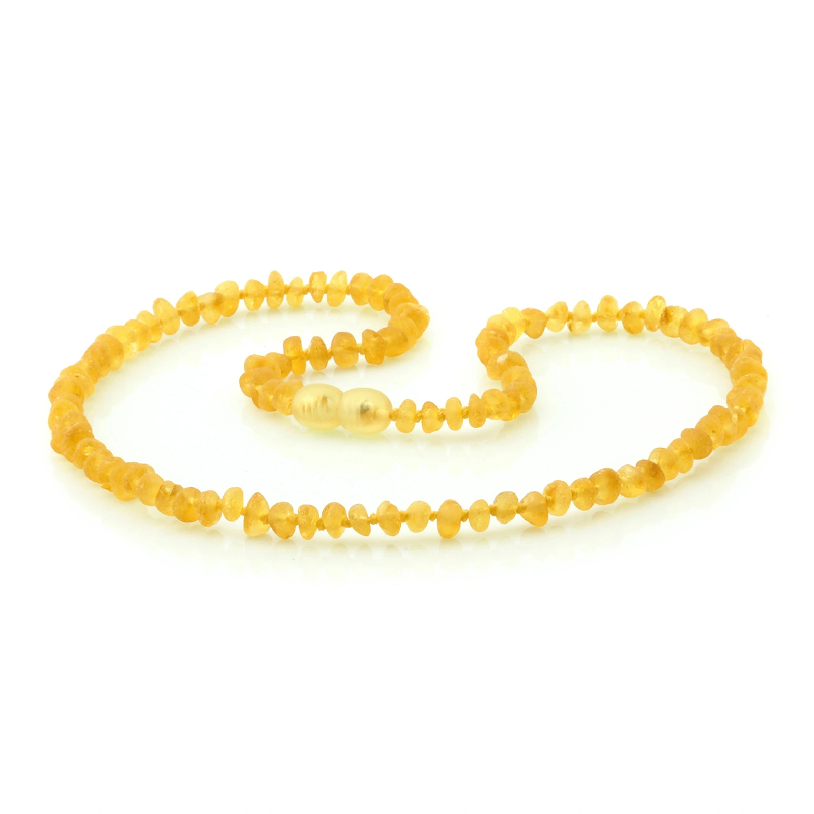 Adult Baltic Amber Necklace. Roundel Yellow 5mm - RO56