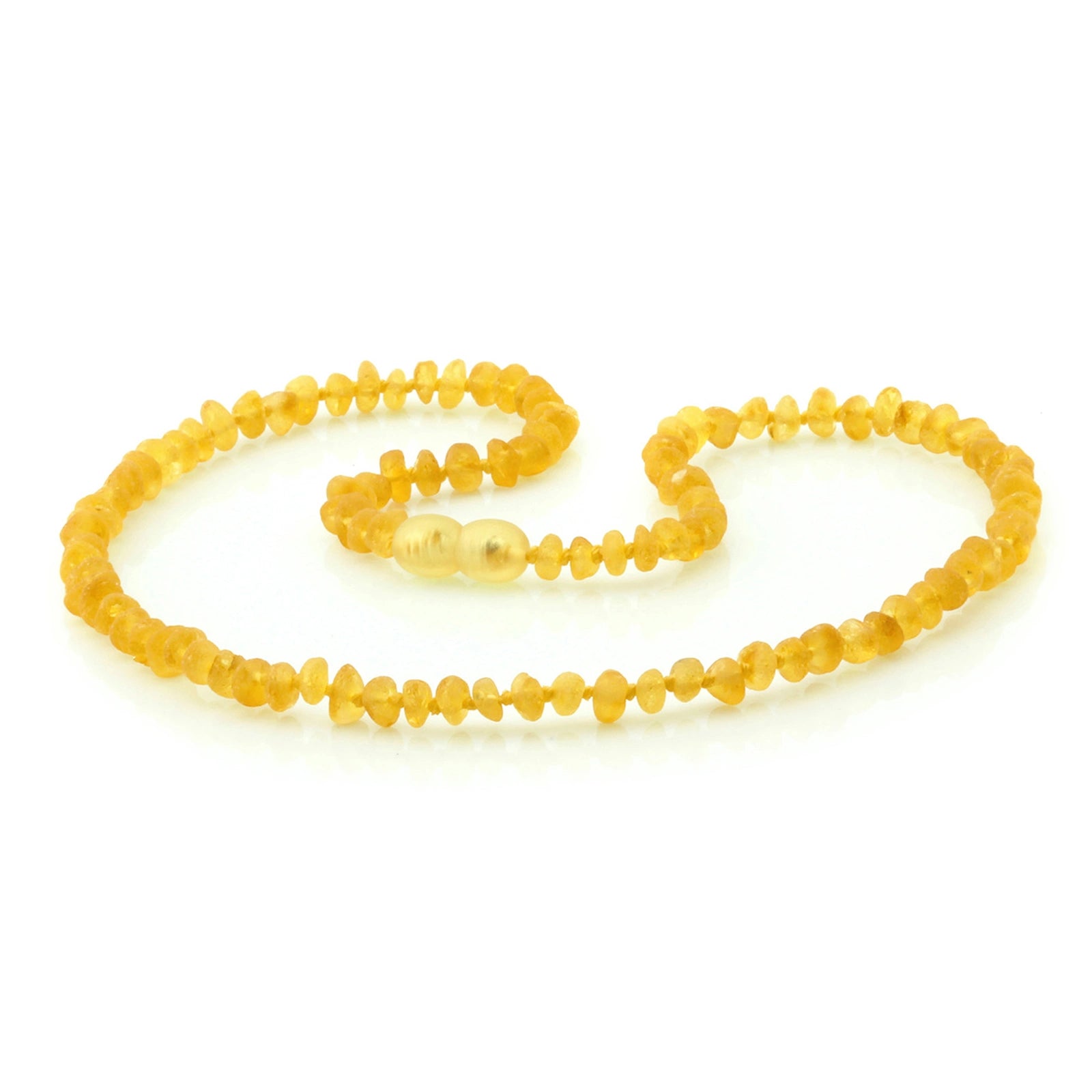 Adult Baltic Amber Necklace. Roundel Yellow 5mm - RO90
