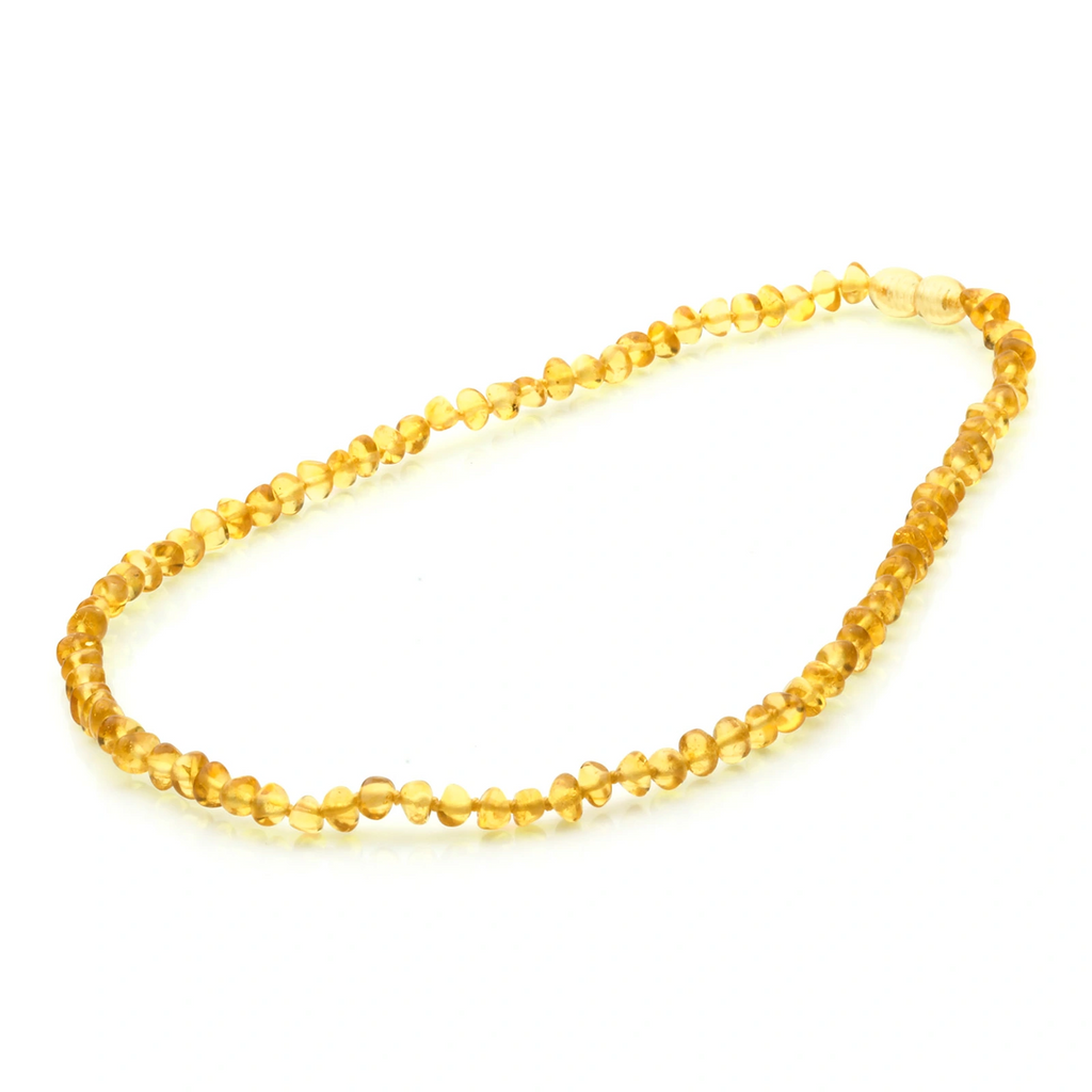 Adult Baltic Amber Necklace. Baroque Yellow 5mm - RO57