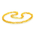 Adult Baltic Amber Necklace. Roundel Yellow 5mm - RO64