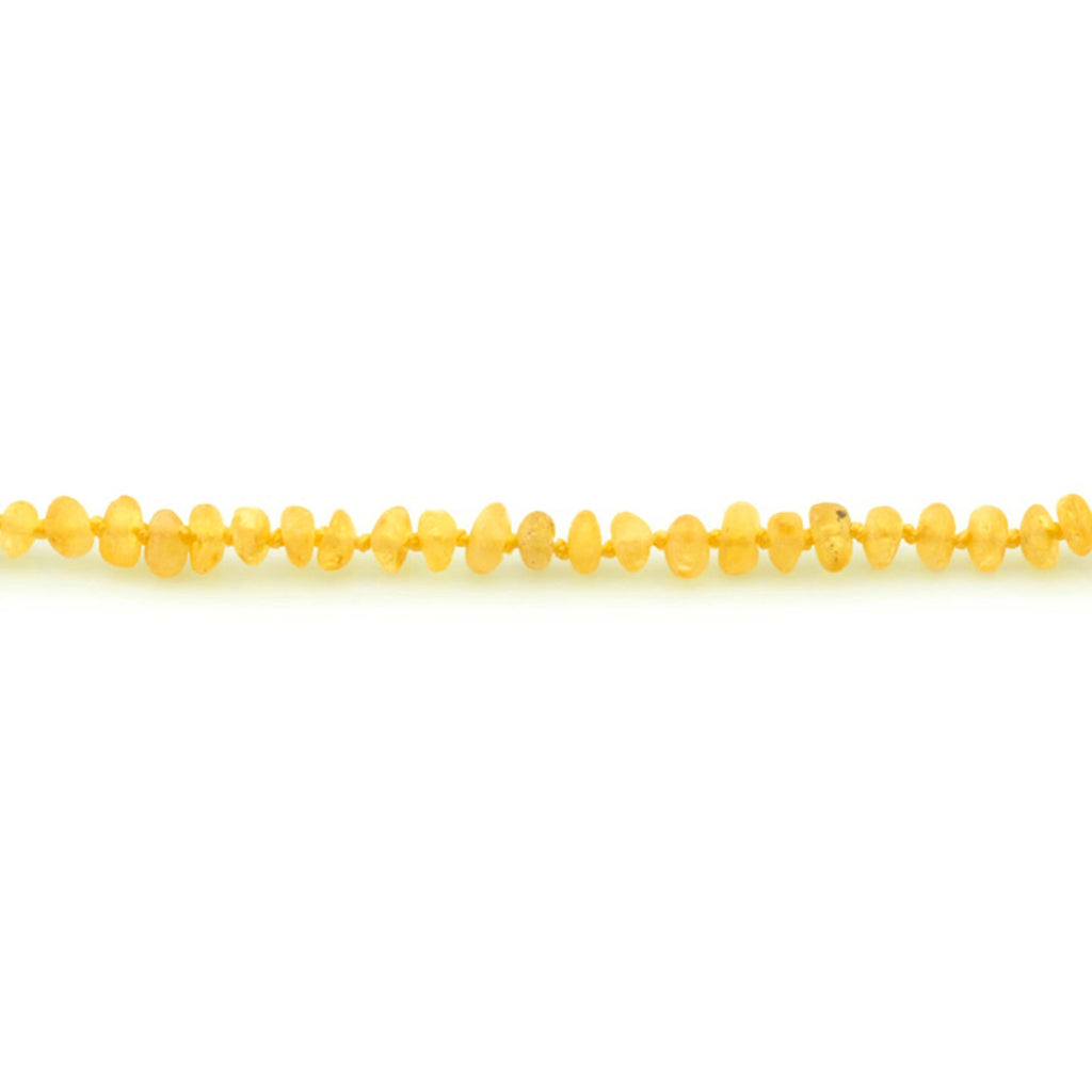 Adult Baltic Amber Necklace. Roundel Yellow 5mm - RO90