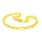 Baltic Amber Teething Necklace. Roundel Milky Yellow 5mm - RO9