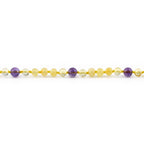 BALTIC AMBER & AMETHYST TEETHING NECKLACE. LIMITED EDITION. LE472