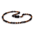 BALTIC AMBER & TIGER EYE TEETHING NECKLACE. LIMITED EDITION. LE486