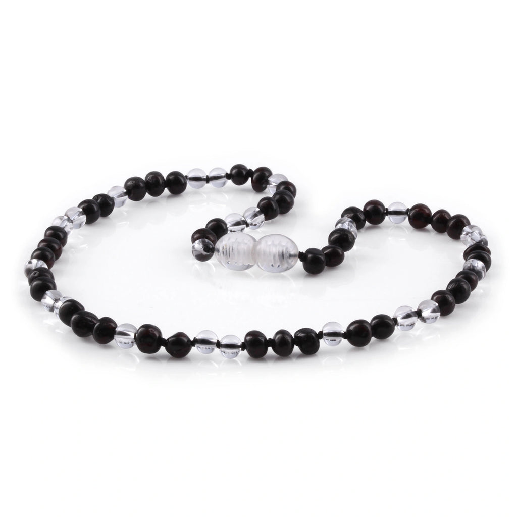 BALTIC AMBER & ROCK CRYSTAL TEETHING NECKLACE. LIMITED EDITION. LE487