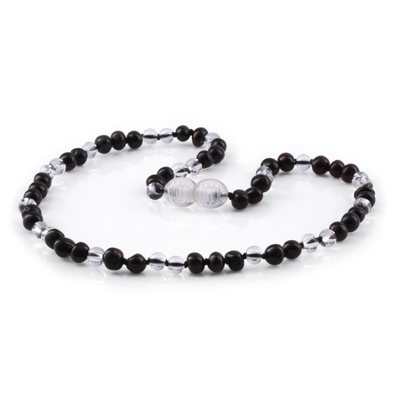 BALTIC AMBER & ROCK CRYSTAL TEETHING NECKLACE. LIMITED EDITION. LE487