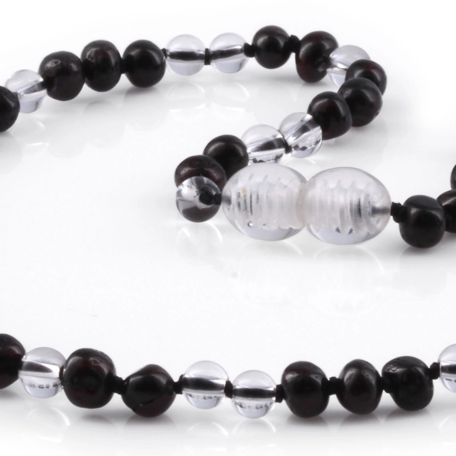 BALTIC AMBER & ROCK CRYSTAL TEETHING NECKLACE. LIMITED EDITION. LE487