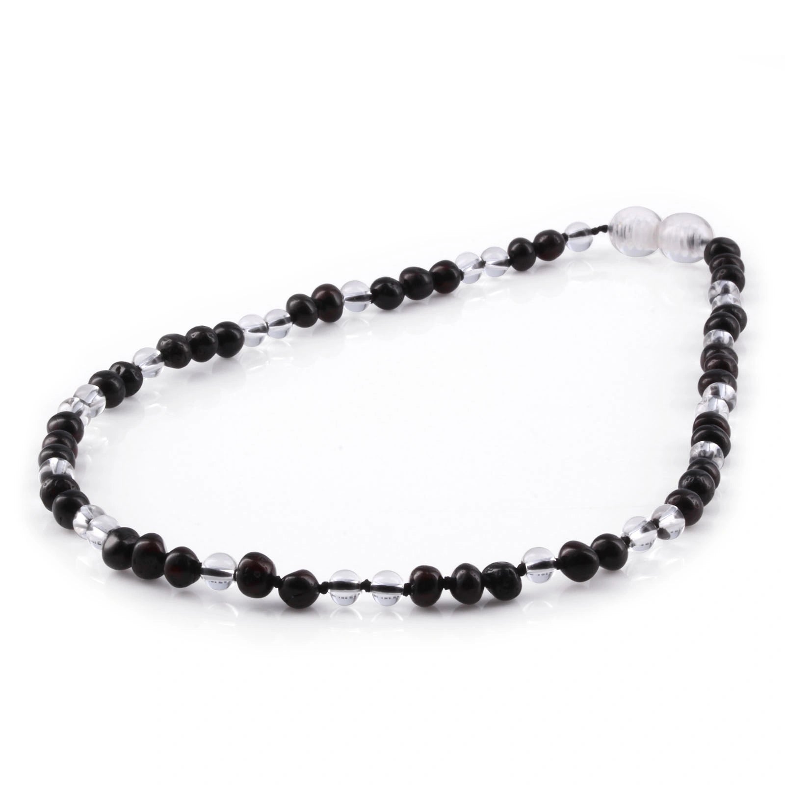 BALTIC AMBER & ROCK CRYSTAL TEETHING NECKLACE. LIMITED EDITION. LE487