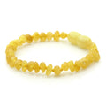 Yellow Baltic amber baroque baby bracelet, 14cm