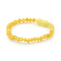 Yellow Baltic amber baroque baby bracelet, 14cm