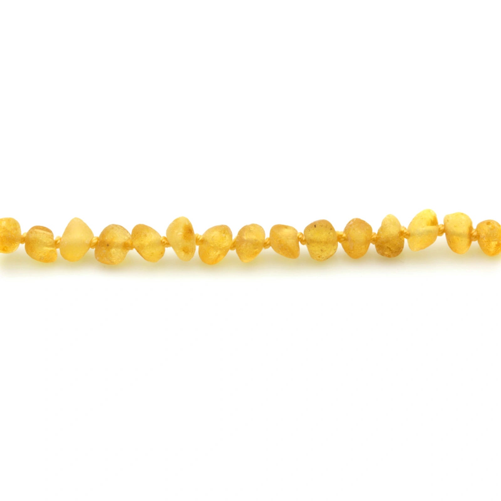 Baltic Amber Teething Bracelet. Baroque Yellow 5mm - BA96