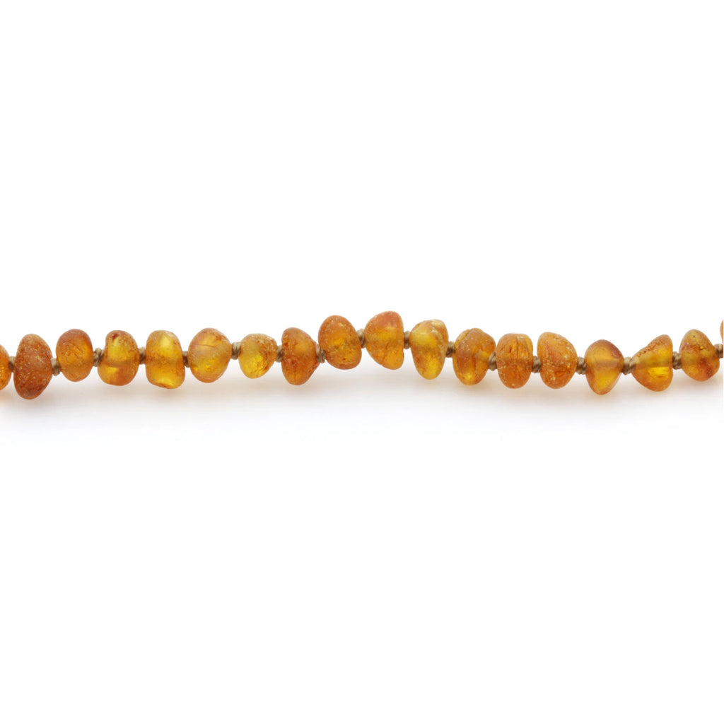 Baltic Amber Teething Necklace. Baroque Cognac 5mm - BA36