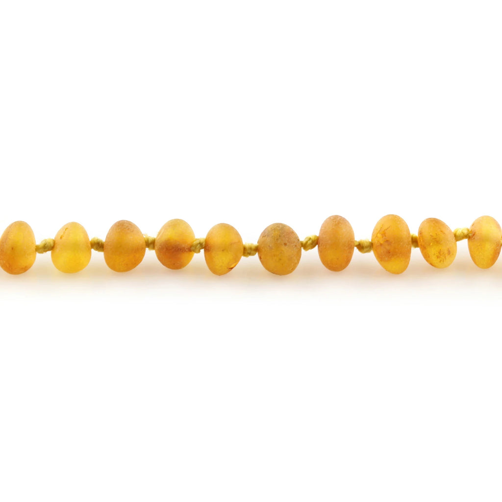 Baltic Amber Teething Necklace. Baroque Cognac 5mm - BA30