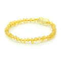 Yellow Baltic amber baroque baby bracelet, 14cm