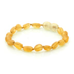 Baltic Amber Teething Bracelet. Olive Yellow Matte 5mm - OL31