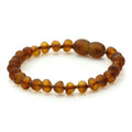 Cognac Baltic amber baroque baby bracelet, 14cm
