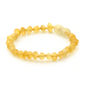 Yellow Baltic amber baroque baby bracelet, 14cm