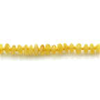 Baltic Amber Teething Bracelet. Roundel Milky Yellow Matte 4mm - RO98