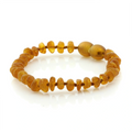Honey Baltic amber roundel baby bracelet, 15cm