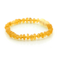 Yellow Baltic amber roundel baby bracelet, 15cm