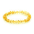 Yellow Baltic amber roundel baby bracelet, 14cm