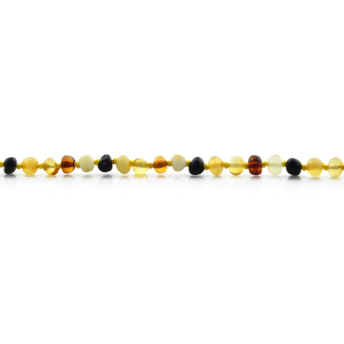 Baltic Amber Teething Necklace. Baroque Multicolour 4mm - BA49