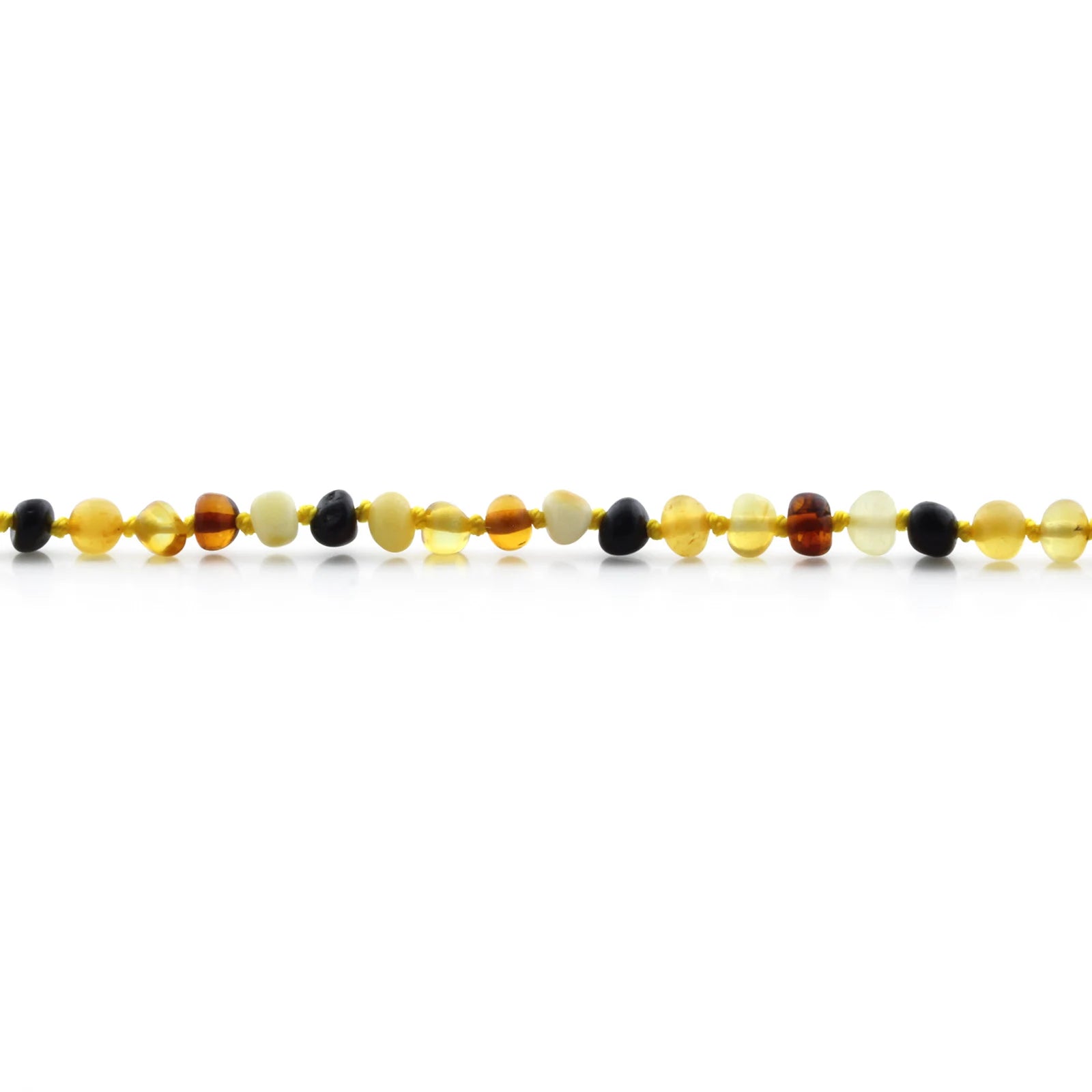 Baltic Amber Teething Bracelet. Baroque Multicolour 4mm - BA99
