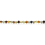 Baltic Amber Teething Bracelet. Baroque Multicolour 4mm - BA100