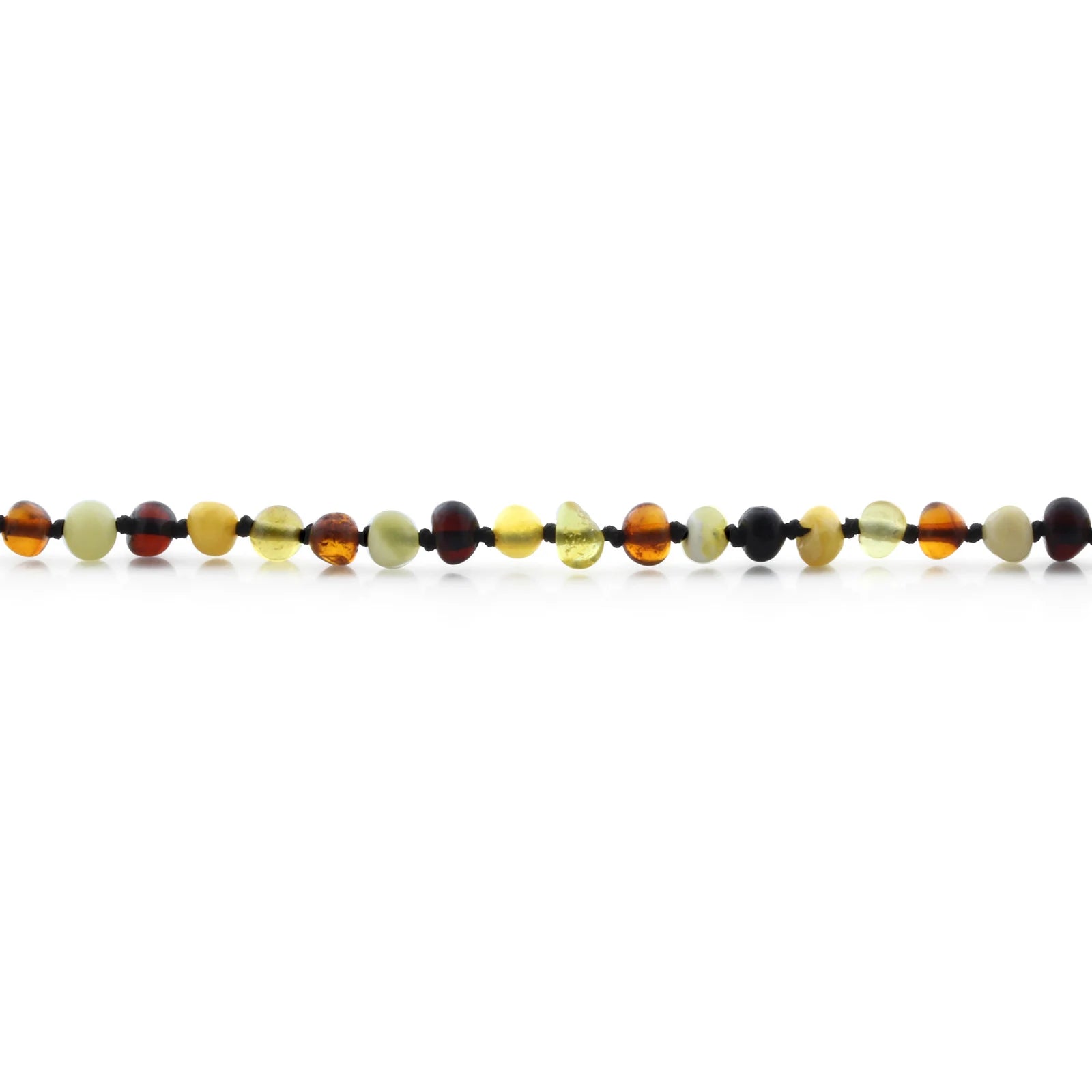 Baltic Amber Teething Bracelet. Baroque Multicolour 4mm - BA100