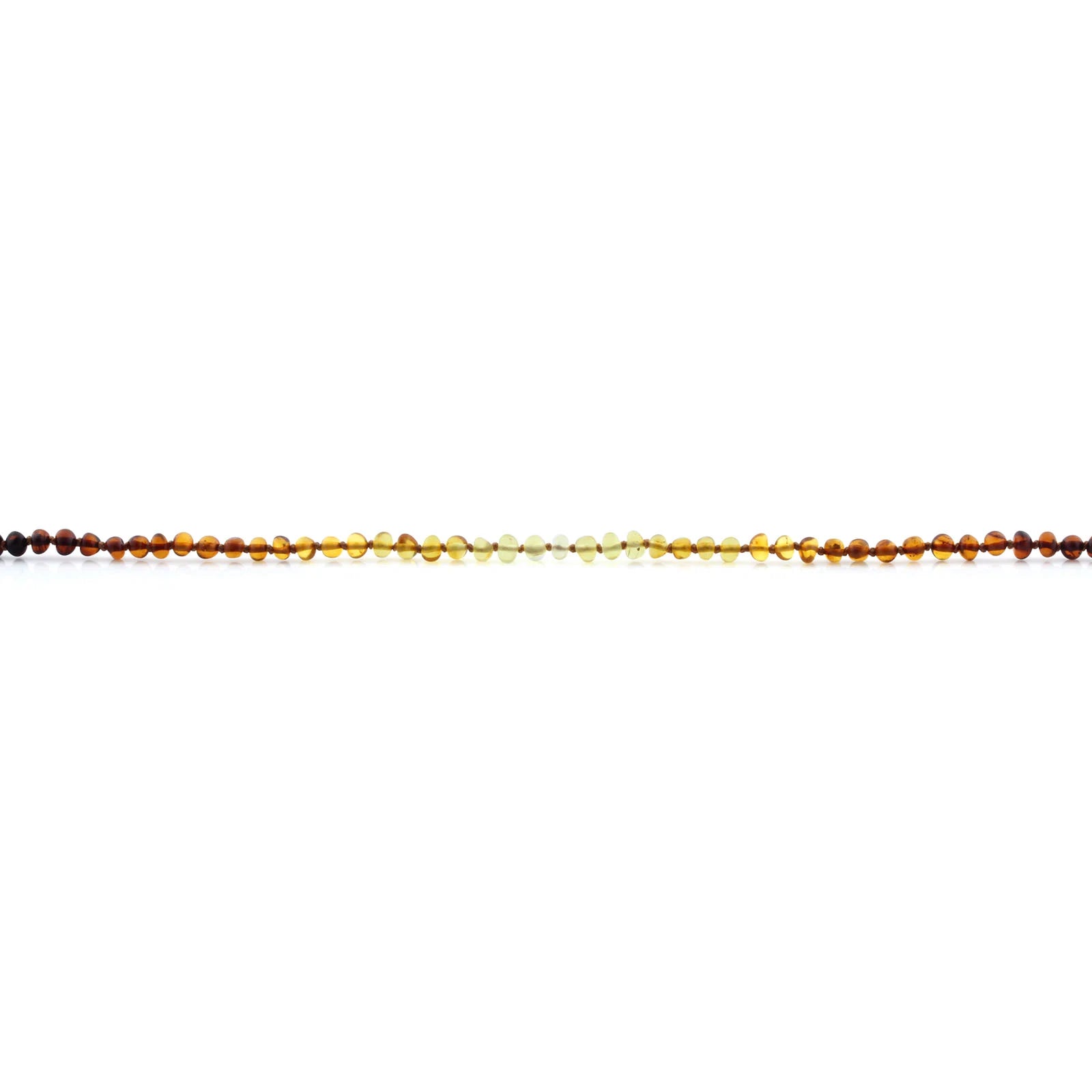Baltic Amber Teething Bracelet. Baroque Rainbow 4mm - BA98
