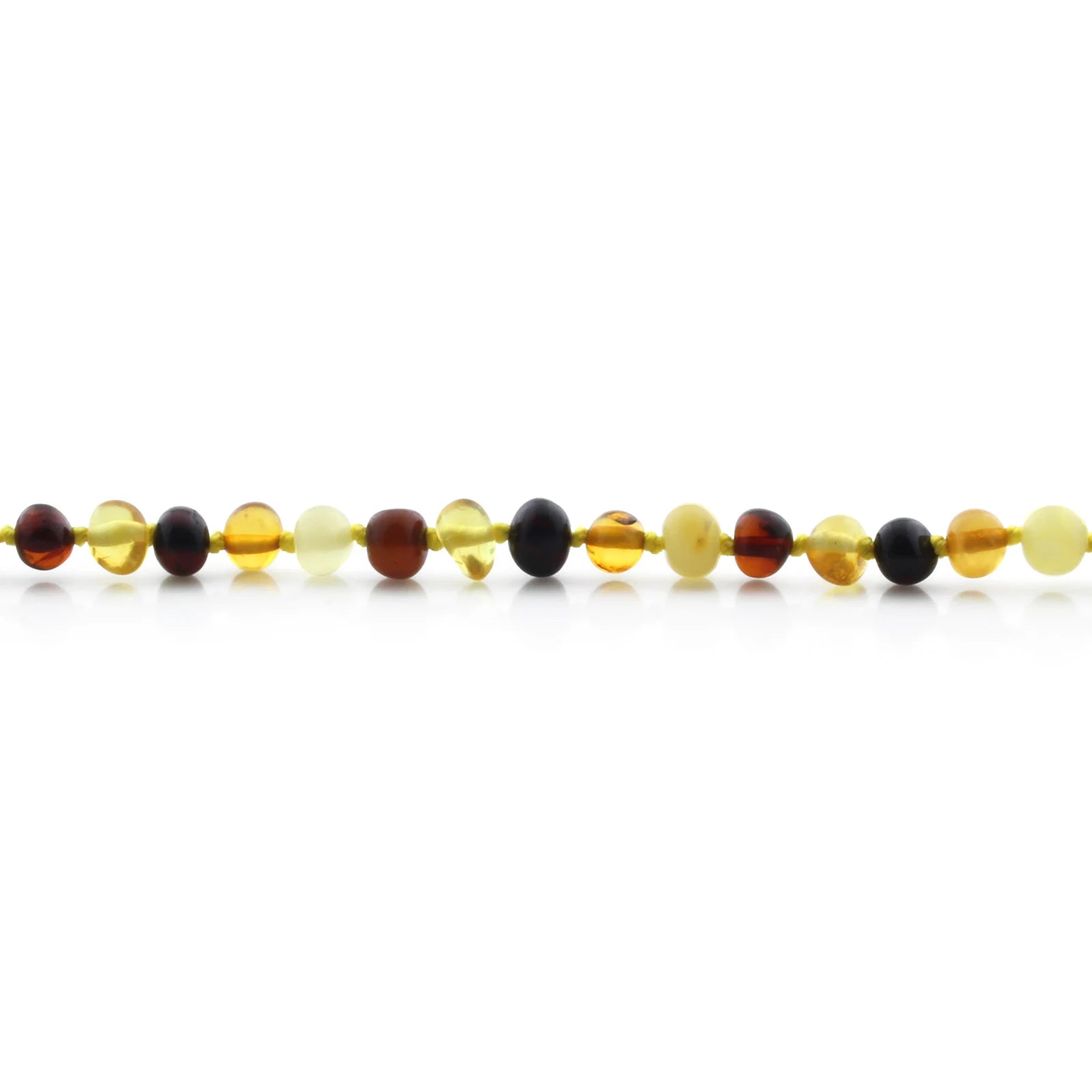 Baltic Amber Teething Bracelet. Baroque Multicolour 5mm - BA79