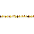 Baltic Amber Teething Bracelet. Roundel Multicolour 5mm - RO31