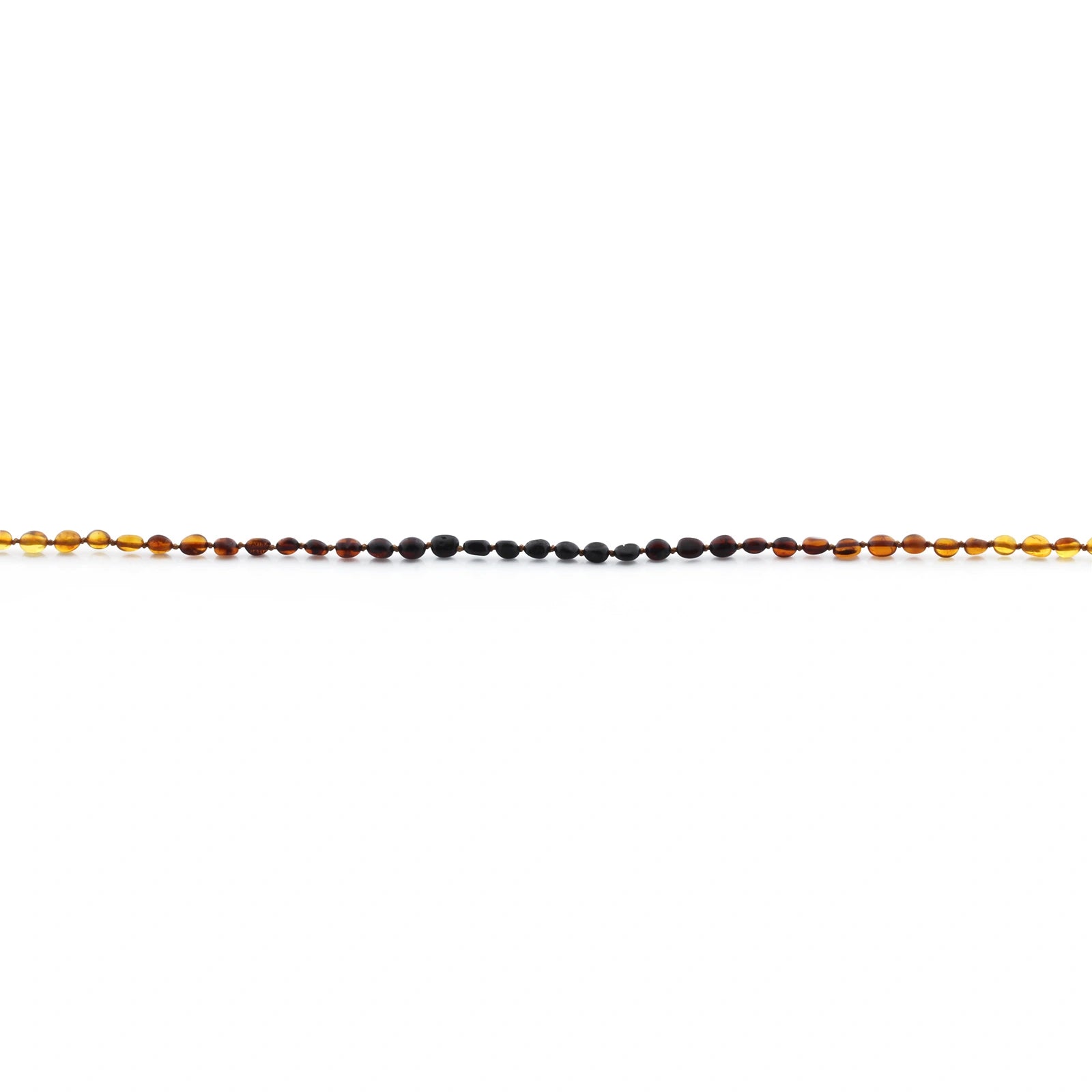 Baltic Amber Teething Bracelet. Olive Rainbow Glossy 5mm - OL60
