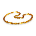 Honey Baltic amber baroque adult necklace, 45cm