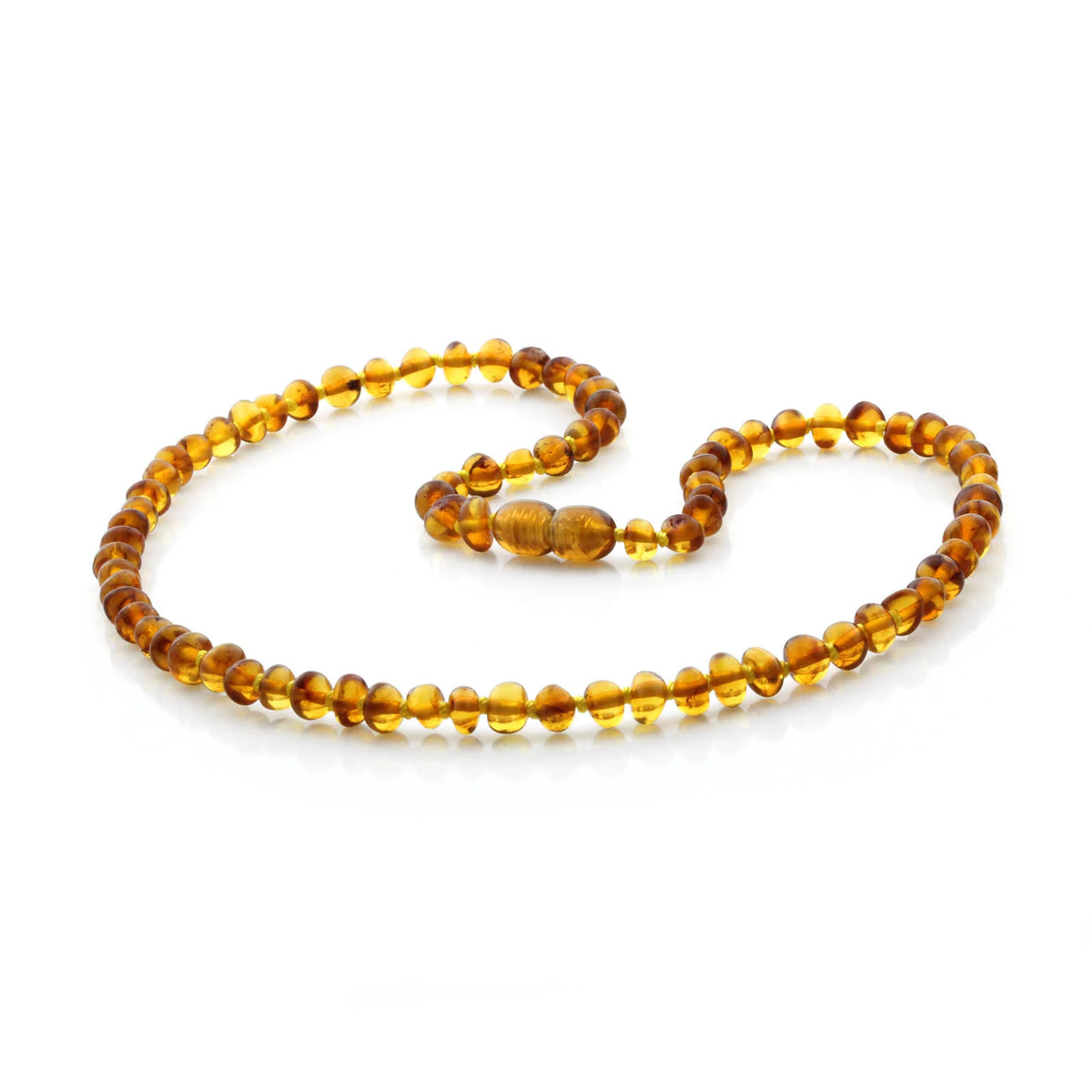 Honey Baltic amber baroque adult necklace, 45cm