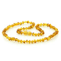 Honey Baltic amber baroque adult necklace, 45cm
