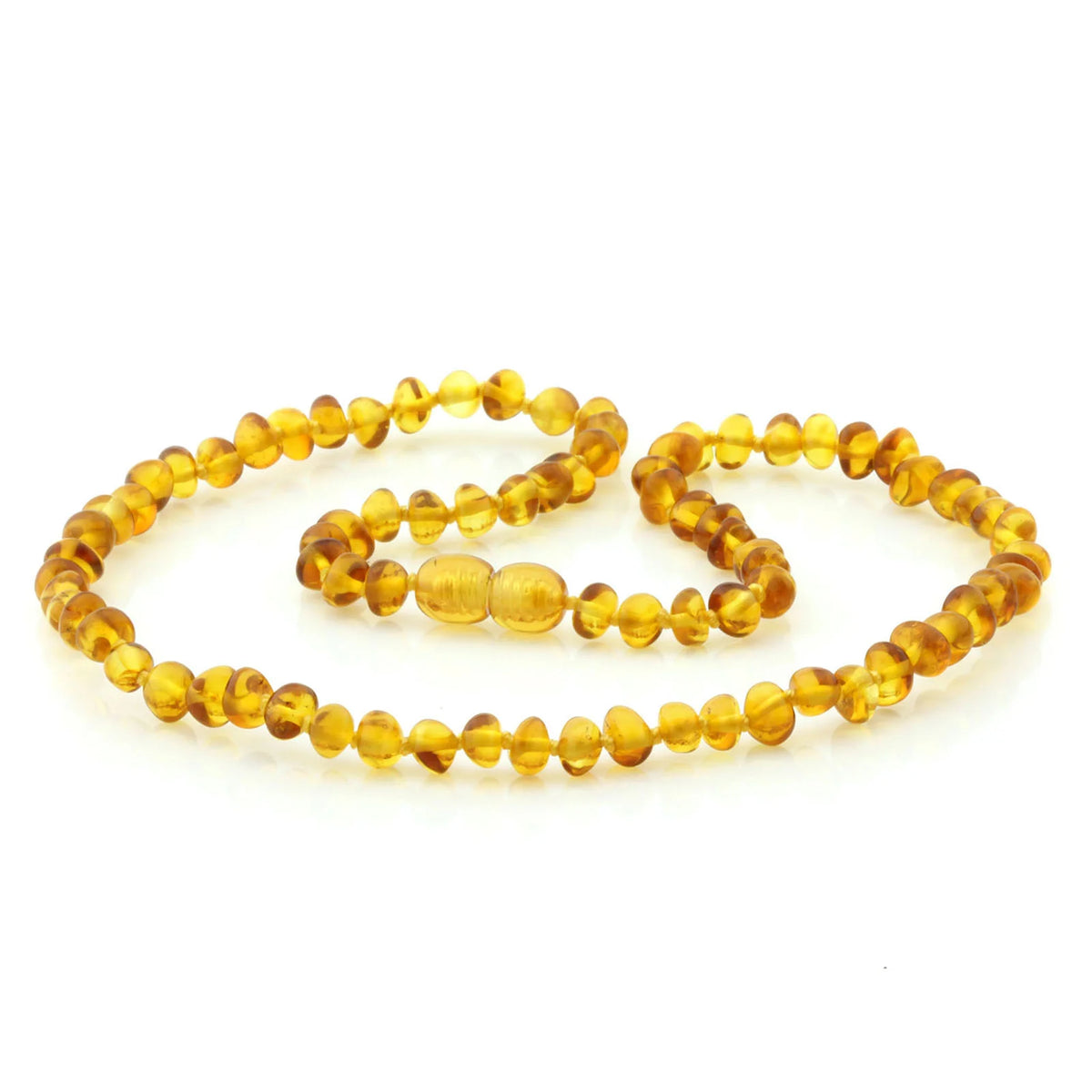 Honey Baltic amber baroque adult necklace, 45cm