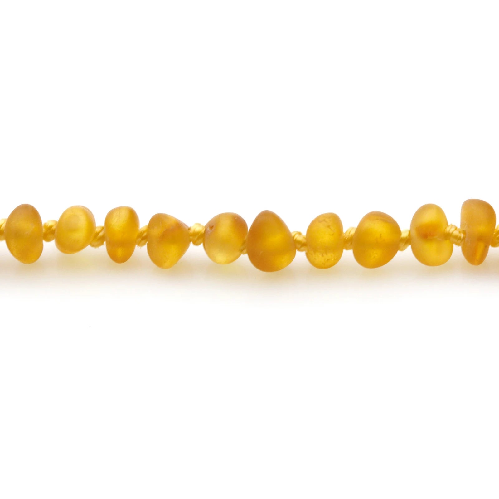 Baltic Amber Teething Necklace. Baroque Light Cognac 4mm - BA58