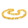 Yellow Baltic amber baroque baby necklace, 32cm