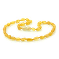 Baltic Amber Teething Necklace. Olive Yellow Matte 5mm - OL12
