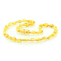 Baltic Amber Teething Necklace. Olive Yellow Glossy 5mm - OL5