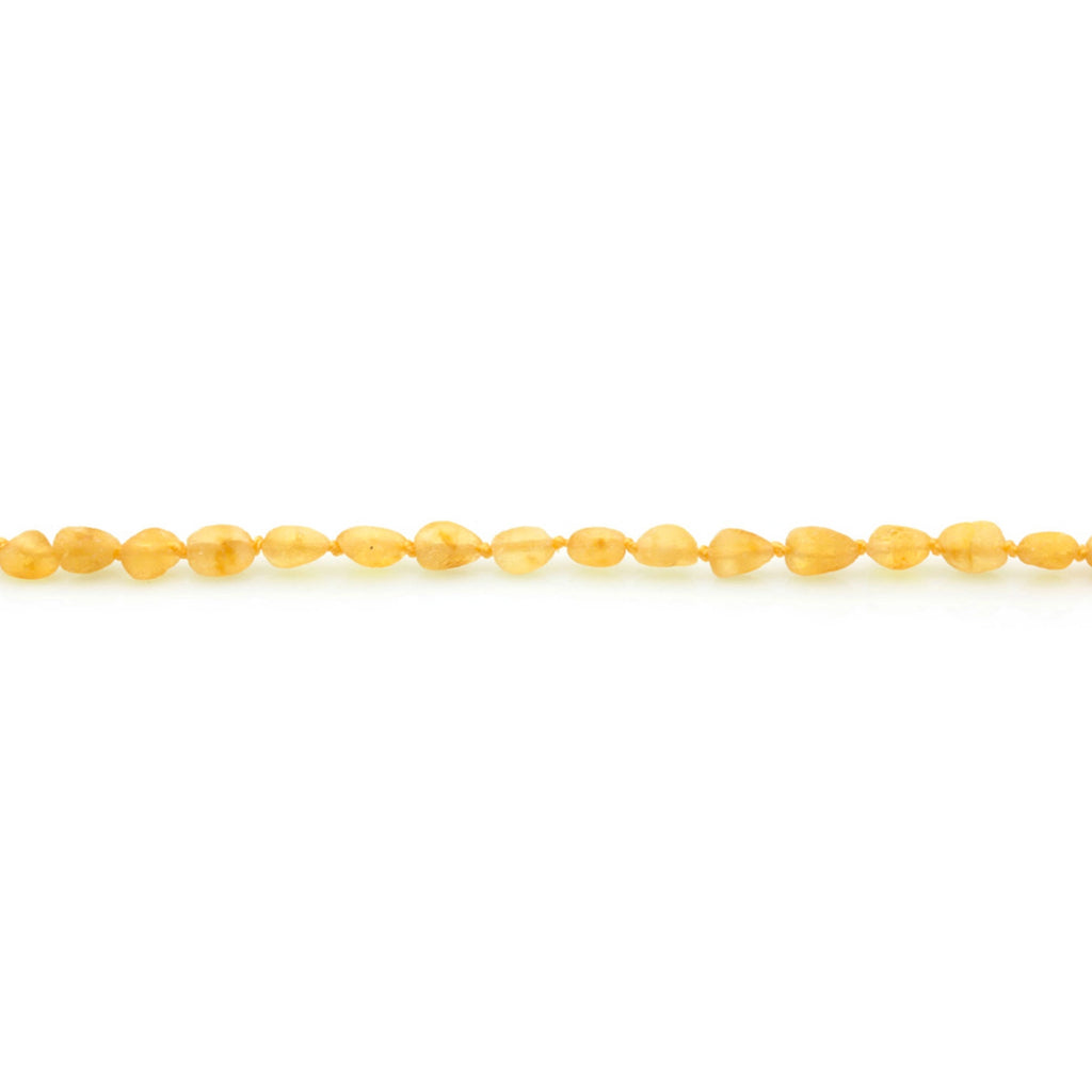 Baltic Amber Teething Necklace. Olive Yellow Rough 5mm - OL18
