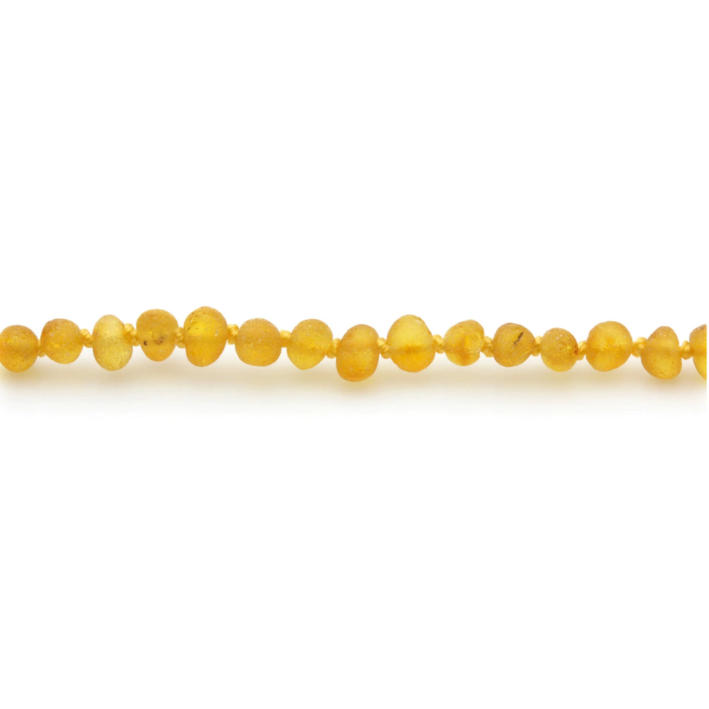 Baltic Amber Teething Necklace. Baroque Yellow 4mm - BA63