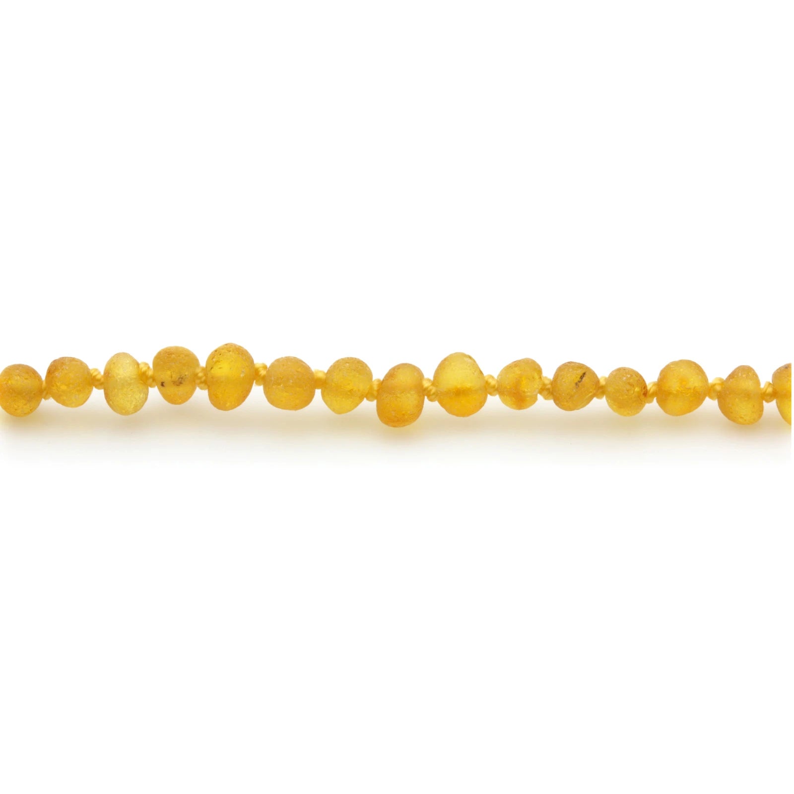 Baltic Amber Teething Necklace. Baroque Yellow 4mm - BA63